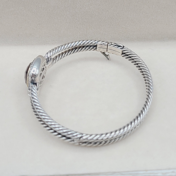 David Yurman Albion Bracelet With Garnet, Diamonds and 18k Gold - Picture 5 of 12